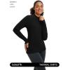 imagebaleaf Womens Thermal Tops Winter Long Sleeve Shirts Warm Base Layer Running Gear Mock Neck Clothes WorkoutBlack