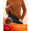 imagebaleaf Womens Thermal Tops Winter Long Sleeve Shirts Warm Base Layer Running Gear Mock Neck Clothes WorkoutBrown