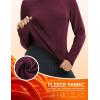 imagebaleaf Womens Thermal Tops Winter Long Sleeve Shirts Warm Base Layer Running Gear Mock Neck Clothes WorkoutWine Red