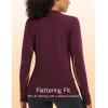 imagebaleaf Womens Thermal Tops Winter Long Sleeve Shirts Warm Base Layer Running Gear Mock Neck Clothes WorkoutWine Red