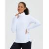 imagebaleaf Womens Thermal Turtleneck Tops Long Sleeve Shirts Ski Base Layer with Integrated Neck Face Mask ThumbholesWhite