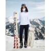 imagebaleaf Womens Thermal Turtleneck Tops Long Sleeve Shirts Ski Base Layer with Integrated Neck Face Mask ThumbholesWhite