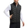 imagebaleaf Mens Puffer Vest Outerwear Golf Sleeveless Jacket Winter Warm Lightweight Pockets WindproofBlack