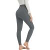 imagebaleaf Super High Waisted Leggings for Women with Pockets Stretchy Tummy Control Soft Yoga Workout Gym Petite PantsDark Gray