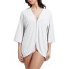 imagebaleaf Womens Long Sleeve Sun Shirts UPF 50 Lightweight Open Front Cardigan with Pockets Beach Cover Up SPF Sun WrapWhite34 Sleeve