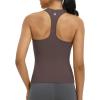 imagebaleaf Womens Racerback Workout Tank Tops Racer Back Yoga Gym Athletic Running Sleeveless Shirts CamisoleSeal Brown