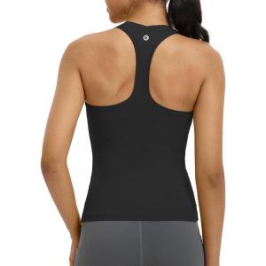 imagebaleaf Womens Racerback Workout Tank Tops Racer Back Yoga Gym Athletic Running Sleeveless Shirts CamisoleBlack
