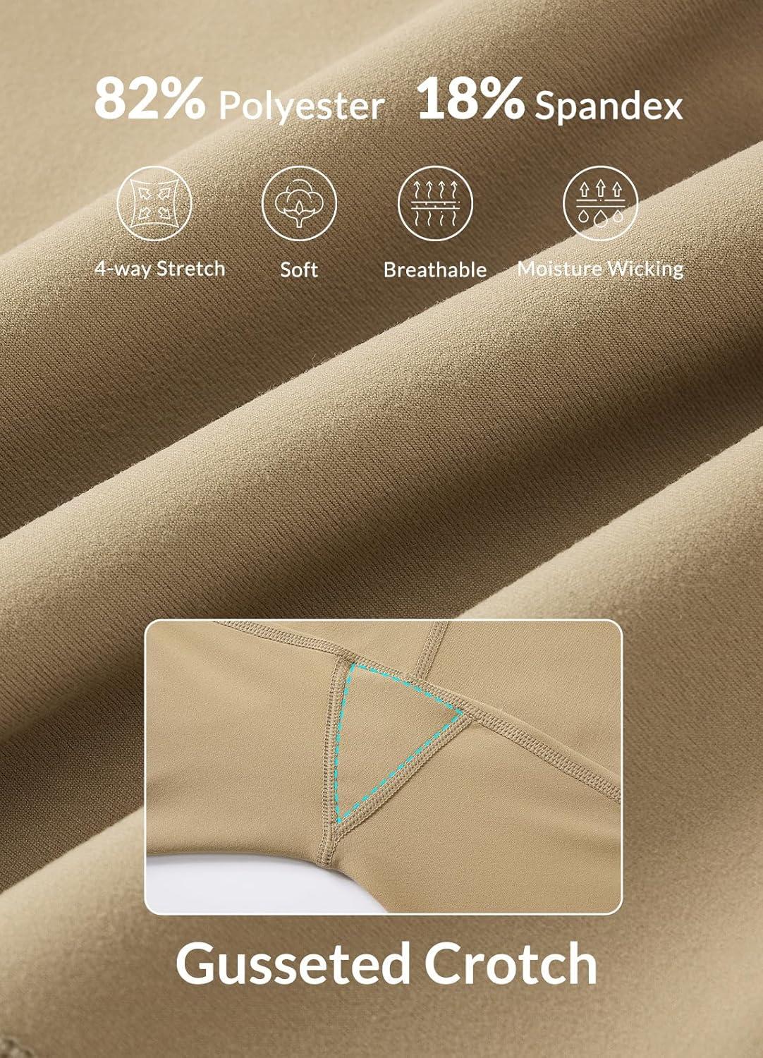 imagebaleaf Womens Hiking Long Shorts Knee Length Biker Shorts High Waist Leggings Pockets Hiking Athletic Outdoor Travel Workout