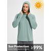 imagebaleaf Mens Sun Protection Hoodie Shirt UPF 50 Long Sleeve UV SPF TShirts Rash Guard Fishing Swimming LightweightStyle 2green Heather