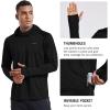 imagebaleaf Mens Sun Protection Hoodie Shirt UPF 50 Long Sleeve UV SPF TShirts with Mask Rash Guard Fishing Lightweight07black