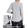 imagebaleaf Womens UPF 50 Sun Shirts UV Protection Long Sleeve SPF Tops Lightweight Quick Dry Outdoor Clothing PocketGrey