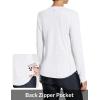 imagebaleaf Womens UPF 50 Sun Shirts UV Protection Long Sleeve SPF Tops Lightweight Quick Dry Outdoor Clothing PocketWhite