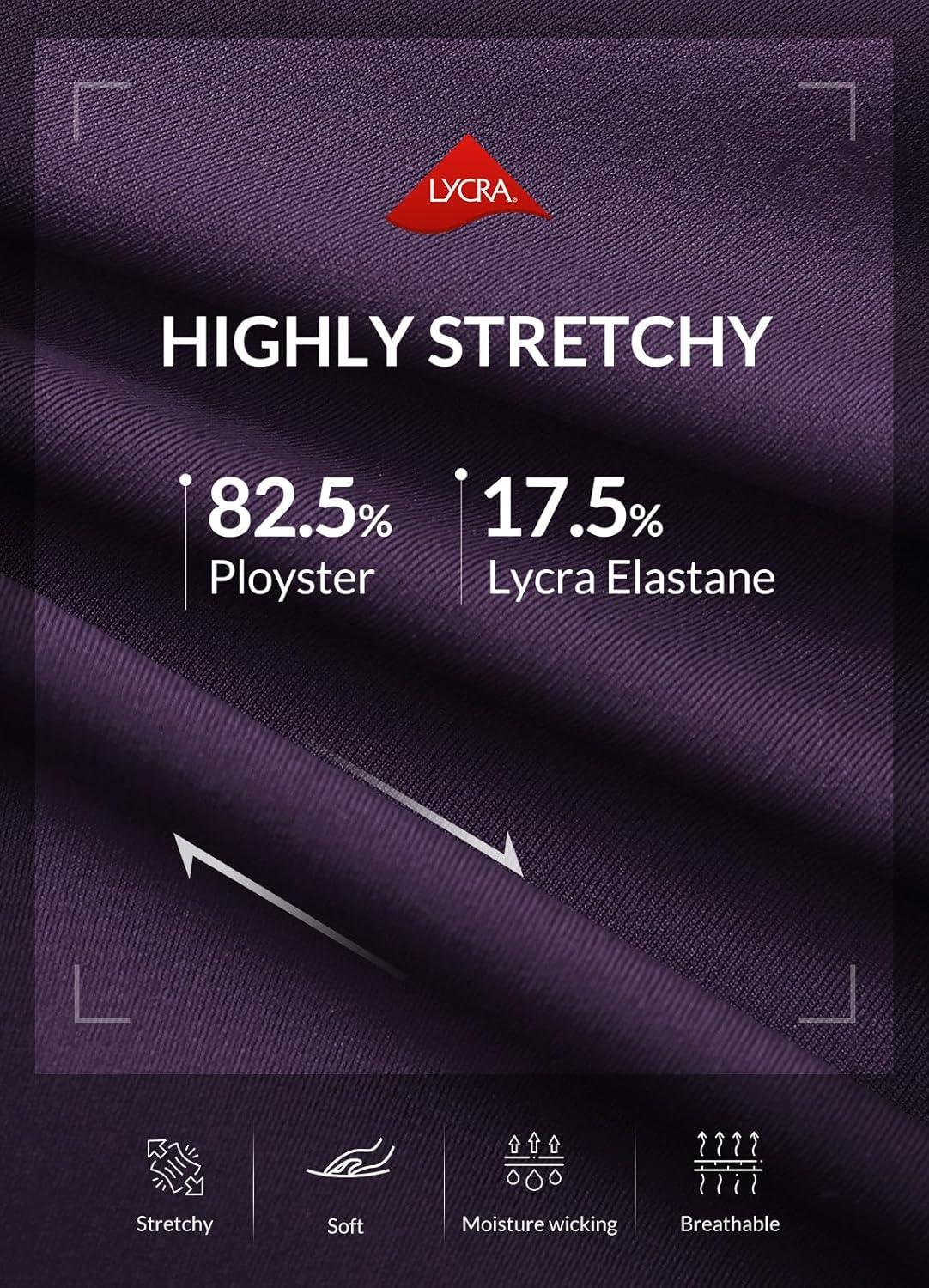 imagebaleaf 78 Workout Leggings with Pockets for Women High Waisted Tummy Control Plus Size Yoga Pants for Running Gym AthleticShadow Purple