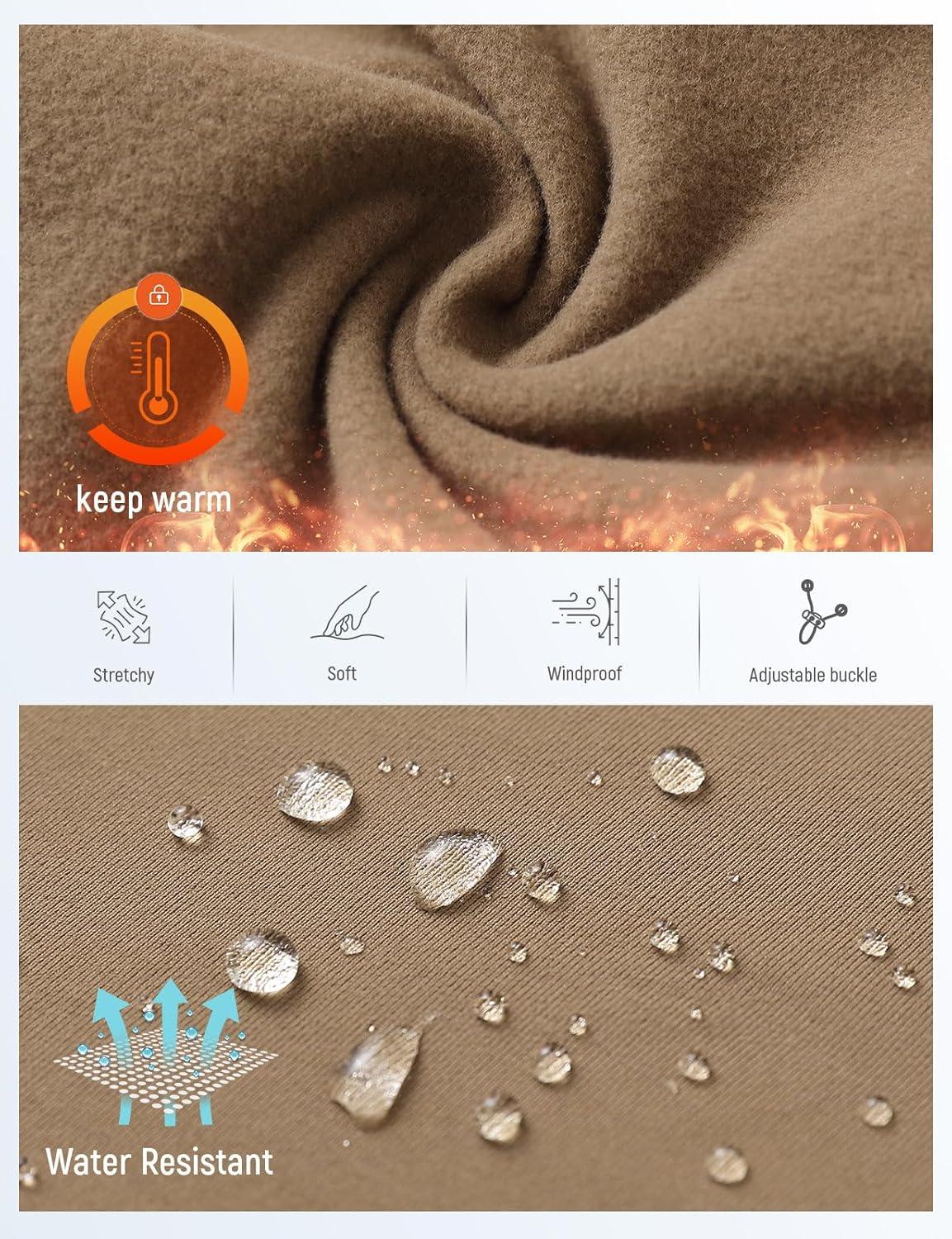 imagebaleaf Balaclava Ski Mask Winter Water Resistant Face Mask for Women Men Cold Weather Gear Skiing Snowboarding Neck GaiterBrown