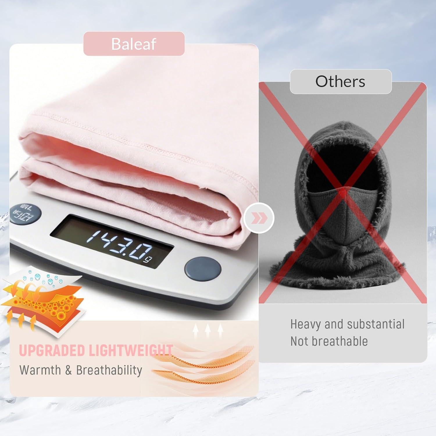 imagebaleaf Balaclava Ski Mask Winter Water Resistant Face Mask for Women Men Cold Weather Gear Skiing Snowboarding Neck GaiterPink