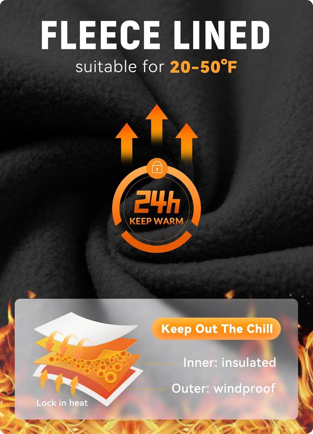 imagebaleaf Mens Winter Cycling Jackets Water Resistant Thermal Running Softshell Jacket Warm Cold Weather Pockets06nautical Blue