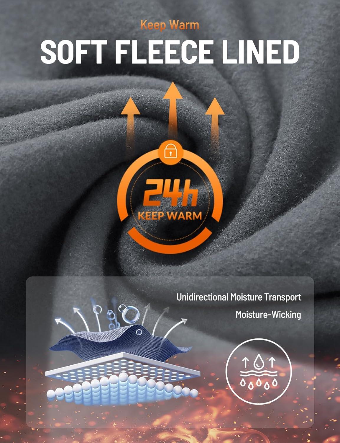 imagebaleaf Thermal Long Sleeve Shirts for Women Turtleneck Tops Fleece Lined Base Layer with Thumb Hole Cold Weather Winter GearDark Gray