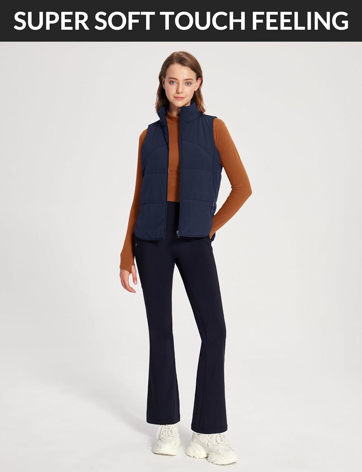 imagebaleaf Thermal Shirts for Women Long Sleeve Fleece Tops Running Workout Cold Weather Gear Compression Zipper PocketCaramel