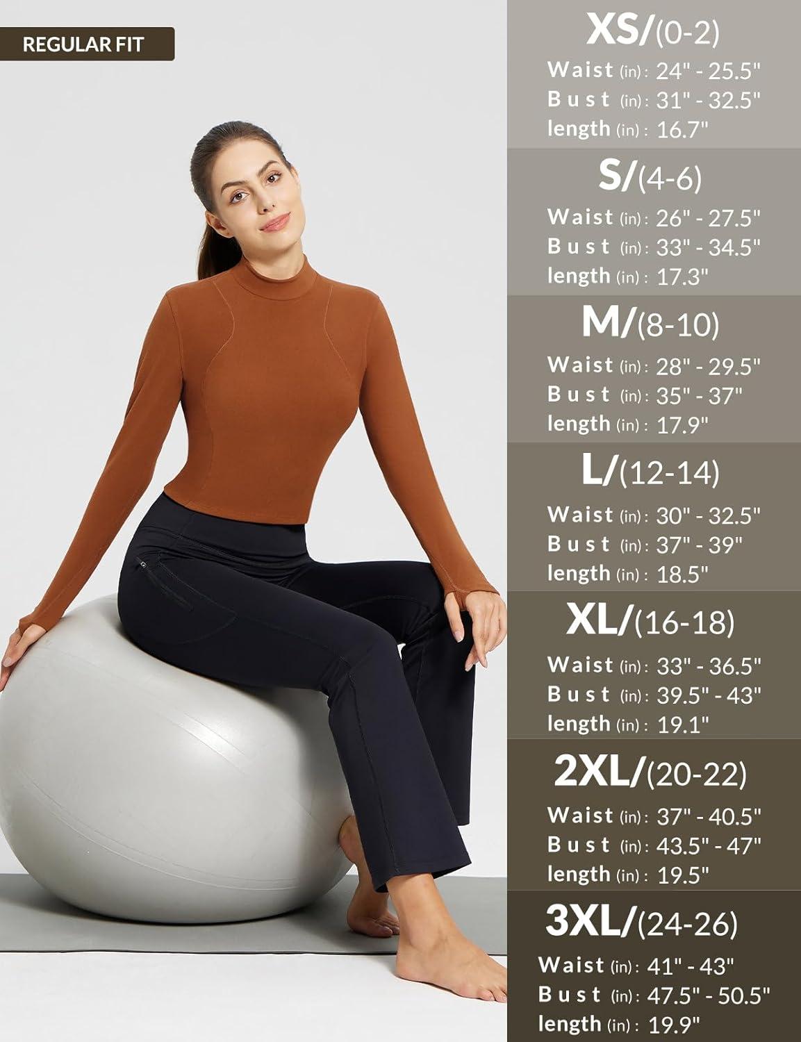 imagebaleaf Thermal Shirts for Women Long Sleeve Fleece Tops Running Workout Cold Weather Gear Compression Zipper PocketCaramel
