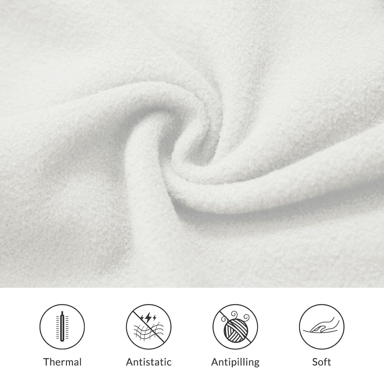 imagebaleaf Womens Fleece Dress Sweatshirt Long Tunic Quarter Zip Pullover Polar Winter Warm Thermal Dress with Pocket OutdoorGardenia