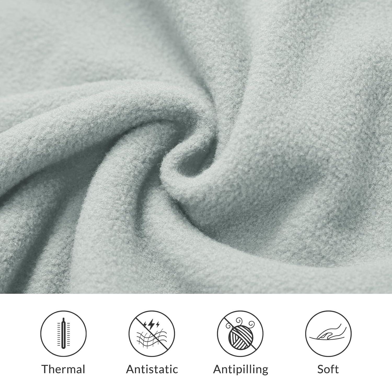 imagebaleaf Womens Fleece Dress Sweatshirt Long Tunic Quarter Zip Pullover Polar Winter Warm Thermal Dress with Pocket OutdoorGrey