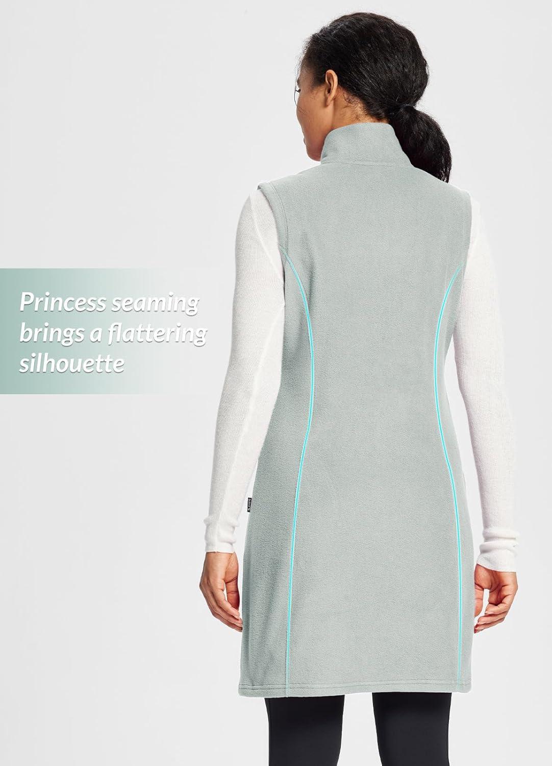 imagebaleaf Womens Fleece Dress Sweatshirt Long Tunic Quarter Zip Pullover Polar Winter Warm Thermal Dress with Pocket OutdoorGrey