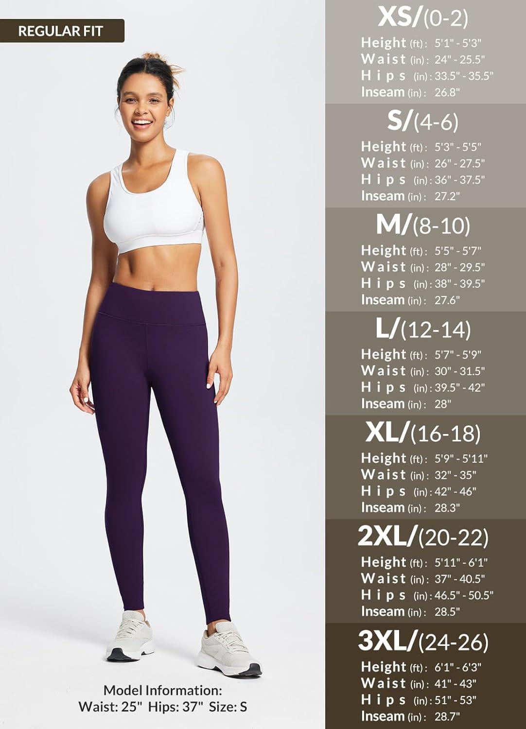 imagebaleaf Womens Fleece Lined Leggings Water Resistant Thermal Winter Warm Tights High Waisted with Pockets Running GearDark Purpleone Pocket27