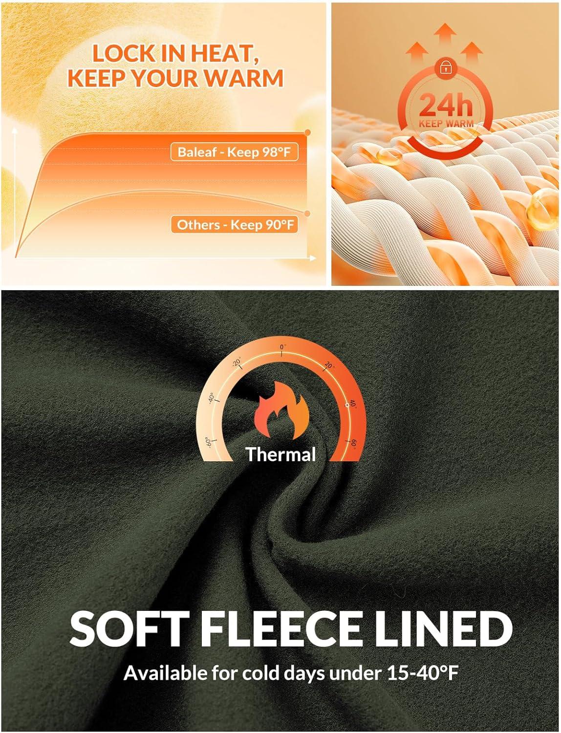 imagebaleaf Womens Fleece Lined Pants Winter Thermal Warm Hiking Yoga Pants with Zipper Pockets Bootcut High Waist Flare LeggingsArmy Green