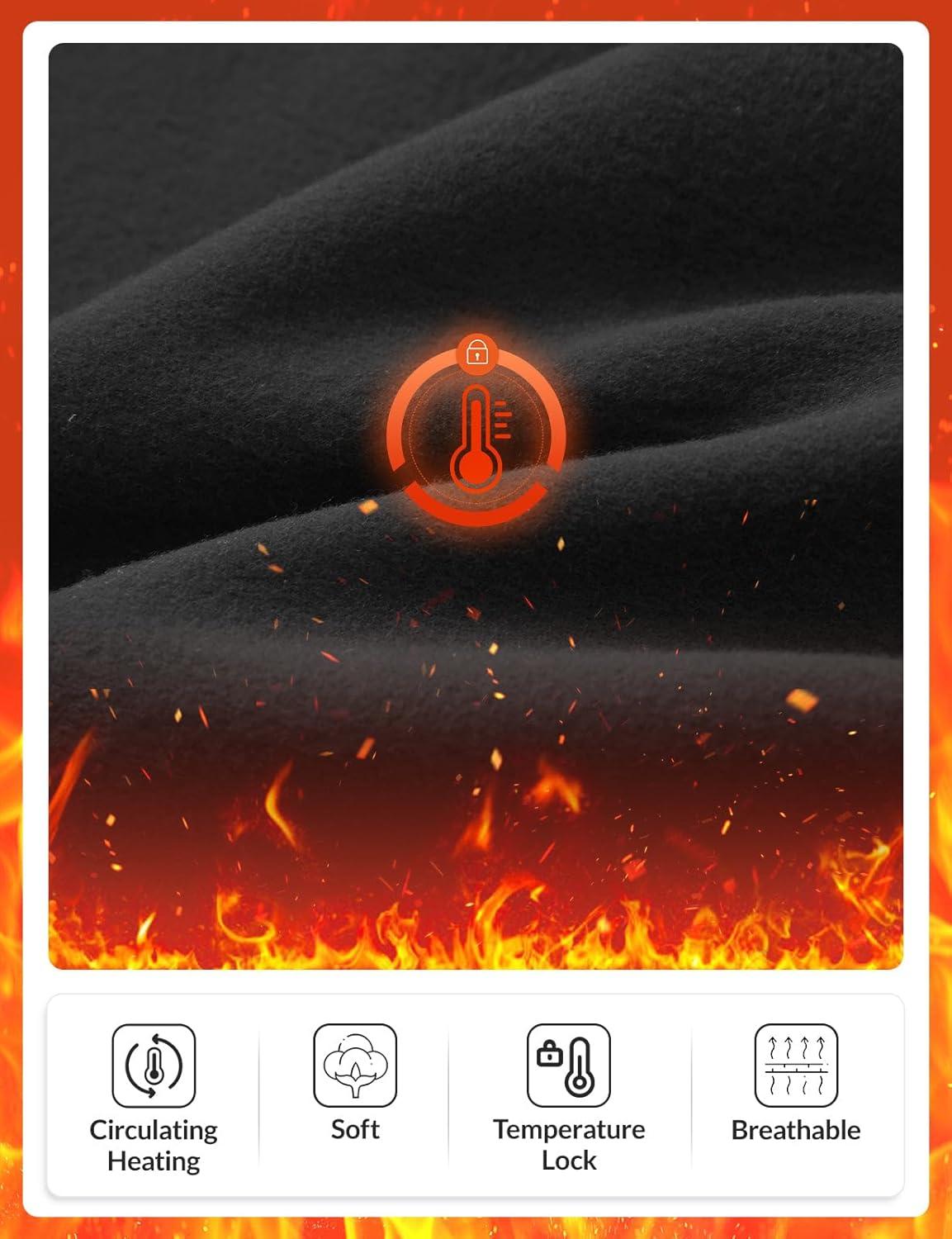 imagebaleaf Womens Fleece Lined Pants Winter Thermal Warm Hiking Yoga Pants with Zipper Pockets Bootcut High Waist Flare LeggingsBlack