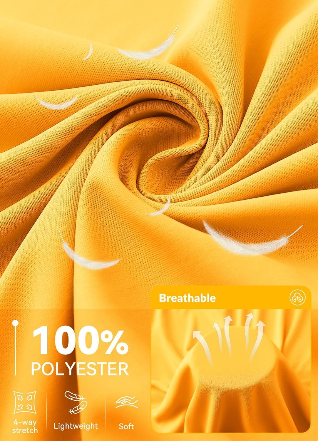 imagebaleaf Womens Sun Shirts UPF50 Long Sleeve Workout Tops Running Athletic Lightweight Quick DryYellow