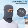 imagebaleaf Balaclava Ski Mask Winter Water Resistant Face Mask for Men Women Cold Weather Gear Skiing Snowboarding Neck GaiterGrey