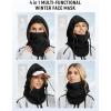 imagebaleaf Balaclava Ski Mask Winter Water Resistant Face Mask for Women Men Cold Weather Gear Skiing Snowboarding Neck GaiterBlack