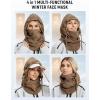 imagebaleaf Balaclava Ski Mask Winter Water Resistant Face Mask for Women Men Cold Weather Gear Skiing Snowboarding Neck GaiterBrown