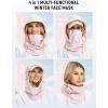 imagebaleaf Balaclava Ski Mask Winter Water Resistant Face Mask for Women Men Cold Weather Gear Skiing Snowboarding Neck GaiterPink