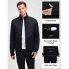 imagebaleaf Mens Cycling Jacket Puffer Lightweight Coat Windproof Warm Winter 5 Pockets Packable Running HikingBlack