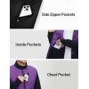 imagebaleaf Mens Cycling Jacket Puffer Lightweight Coat Windproof Warm Winter 5 Pockets Packable Running HikingPurpleBlack