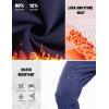 imagebaleaf Mens Fleece Lined Pants Winter Open Bottom Sweatpants Thermal Athletic Pants with 3 PocketsNavy Blue