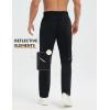 imagebaleaf Mens Fleece Lined Running Pants Winter Thermal Track Pants Zipper Pocket Water Resistant Athletic Workout HikingBlack Water Resistant