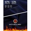 imagebaleaf Mens Fleece Lined Running Pants Winter Thermal Track Pants Zipper Pocket Water Resistant Athletic Workout HikingNavy Blue Water Resistant