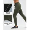 imagebaleaf Mens Fleece Lined Running Tights Thermal Leggings Cold Weather Compression Pants Cycling Hiking WorkoutArmy Green