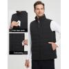 imagebaleaf Mens Puffer Vest Lightweight Warm Outerwear Zip Up Fleece Winter Sleeveless Pockets Jacket Hiking Golf RunningBlack