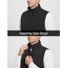 imagebaleaf Mens Puffer Vest Lightweight Warm Outerwear Zip Up Fleece Winter Sleeveless Pockets Jacket Hiking Golf RunningBlack