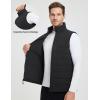 imagebaleaf Mens Puffer Vest Lightweight Warm Outerwear Zip Up Fleece Winter Sleeveless Pockets Jacket Hiking Golf RunningBlack