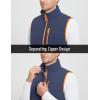 imagebaleaf Mens Puffer Vest Lightweight Warm Outerwear Zip Up Fleece Winter Sleeveless Pockets Jacket Hiking Golf RunningBlue