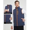 imagebaleaf Mens Puffer Vest Lightweight Warm Outerwear Zip Up Fleece Winter Sleeveless Pockets Jacket Hiking Golf RunningBlue