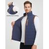 imagebaleaf Mens Puffer Vest Lightweight Warm Outerwear Zip Up Fleece Winter Sleeveless Pockets Jacket Hiking Golf RunningBlue
