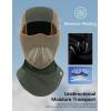 imagebaleaf Ski Mask Balaclava Face Mask Men Water Resistant Ski Mask for Women Cold Weather Snowboarding Gear Fleece Neck GaiterArmy Green