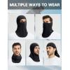 imagebaleaf Ski Mask Balaclava Face Mask Men Water Resistant Ski Mask for Women Cold Weather Snowboarding Gear Fleece Neck GaiterBlack