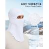 imagebaleaf Ski Mask Balaclava Face Mask Men Water Resistant Ski Mask for Women Cold Weather Snowboarding Gear Fleece Neck GaiterWhite