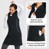 imagebaleaf Womens Fleece Dress Sweatshirt Long Tunic Quarter Zip Pullover Polar Winter Warm Thermal Dress with Pocket Outdoor02black